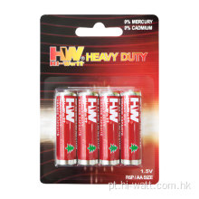 Revestimento de PVC resistente da bateria AA R6P 1.5V